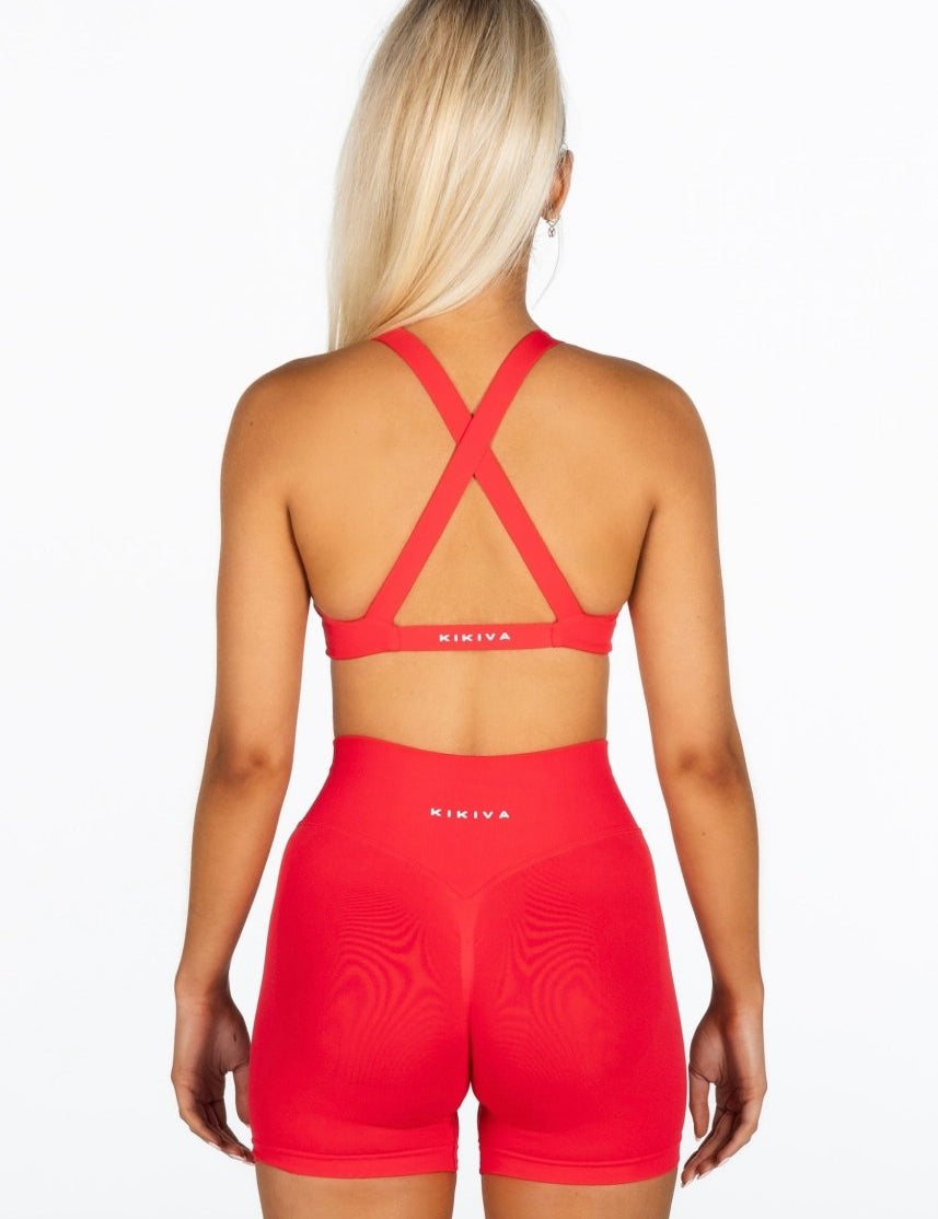 'Infinity' Cross - Back Crop - Red - Kikiva Collection