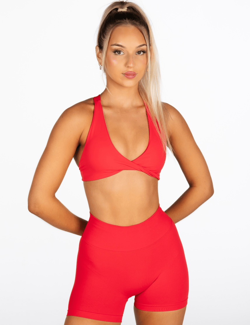 'Infinity' Cross - Back Crop - Red - Kikiva Collection
