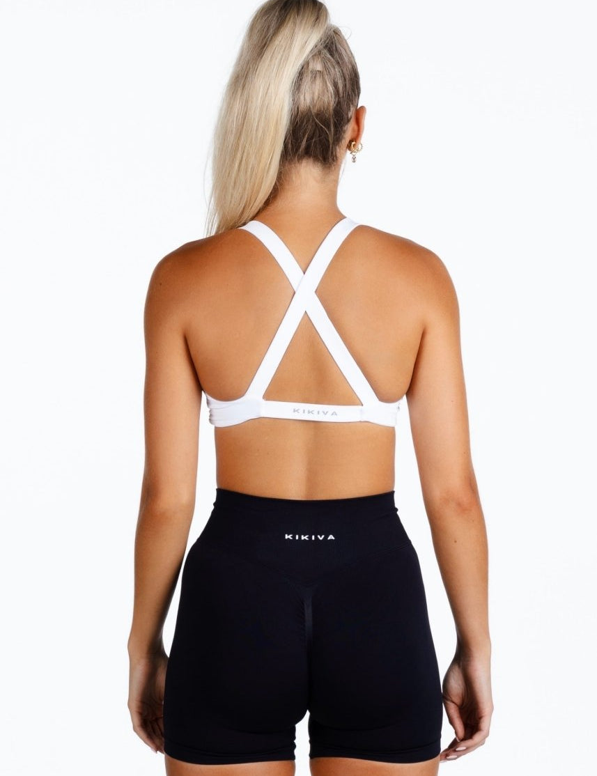 'Infinity' Cross - Back Crop - White - Kikiva Collection