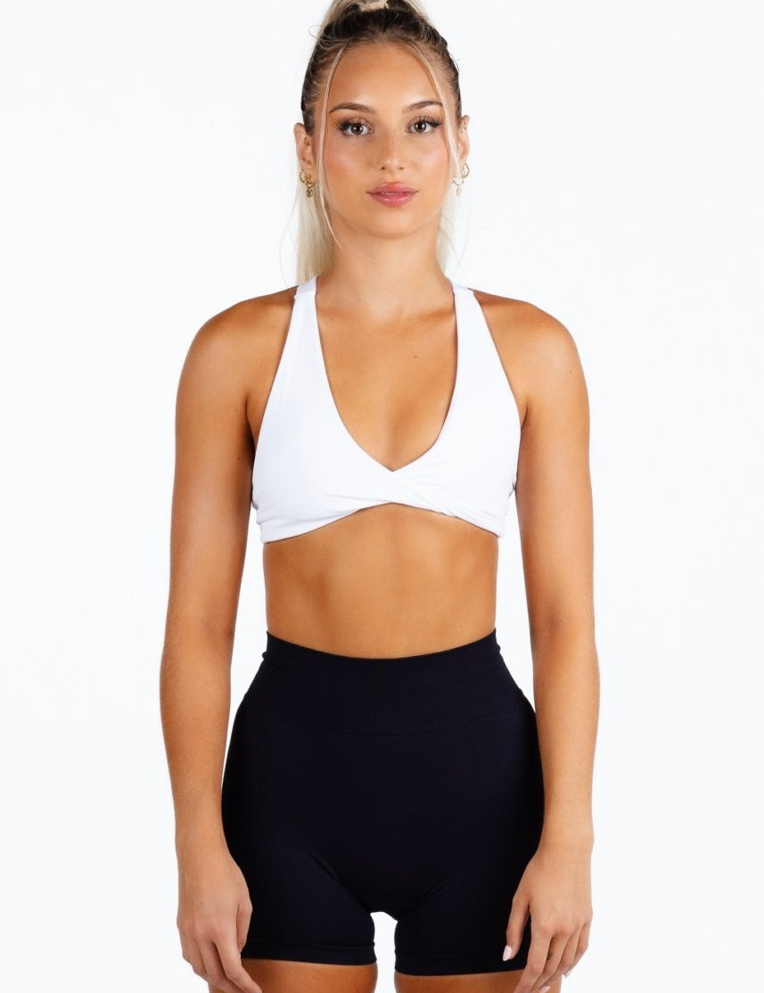 'Infinity' Cross - Back Crop - White - Kikiva Collection