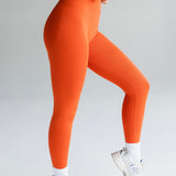 Signature Scrunch Leggings -Coral Red