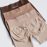 Signature Scrunch Shorts - Mocha Brown