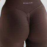 Signature Scrunch Shorts - Mocha Brown