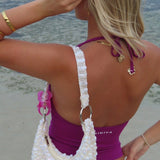 'Jess' Hibiscus Singlet - Magenta - Kikiva Collection