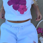 'Jess' Lounge Short - White - Kikiva Collection