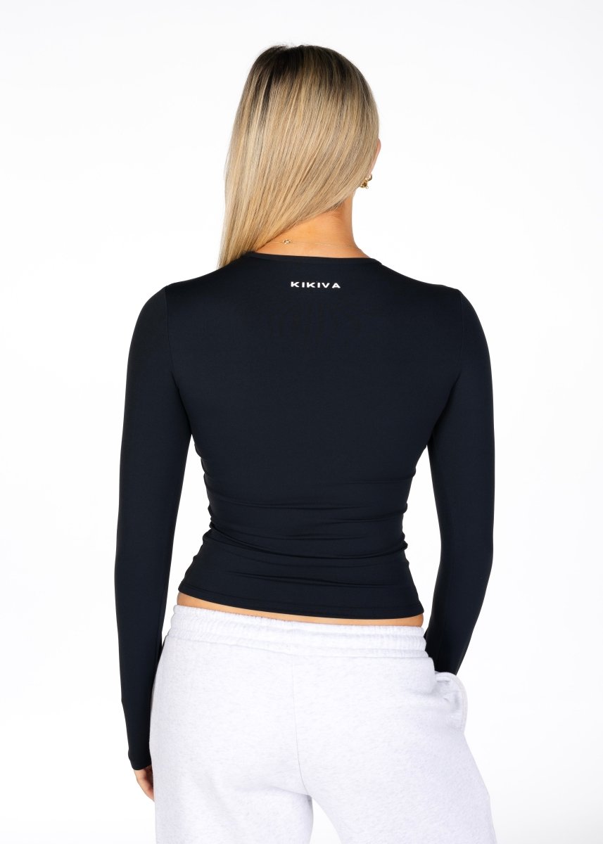 Kikiva Basic Tee Long Sleeve - Black - Kikiva Collection