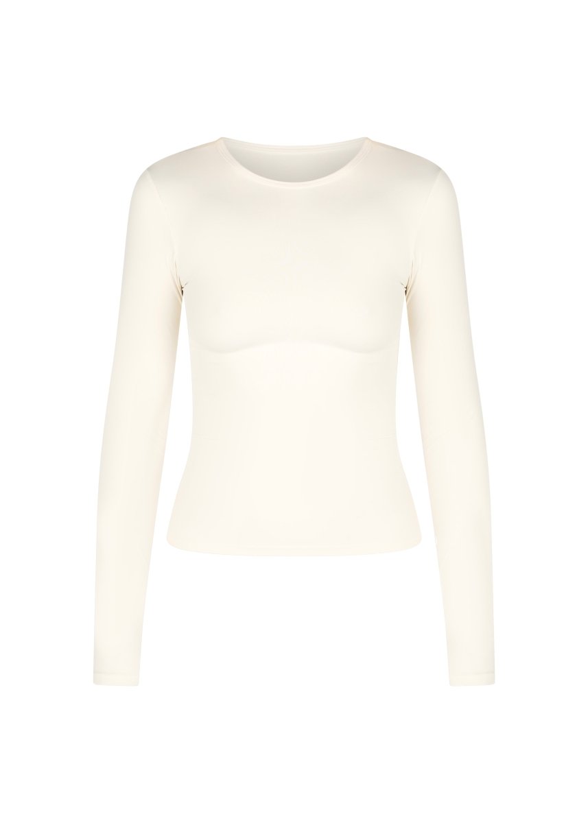 Kikiva Basic Tee Long Sleeve - Cream - Kikiva Collection