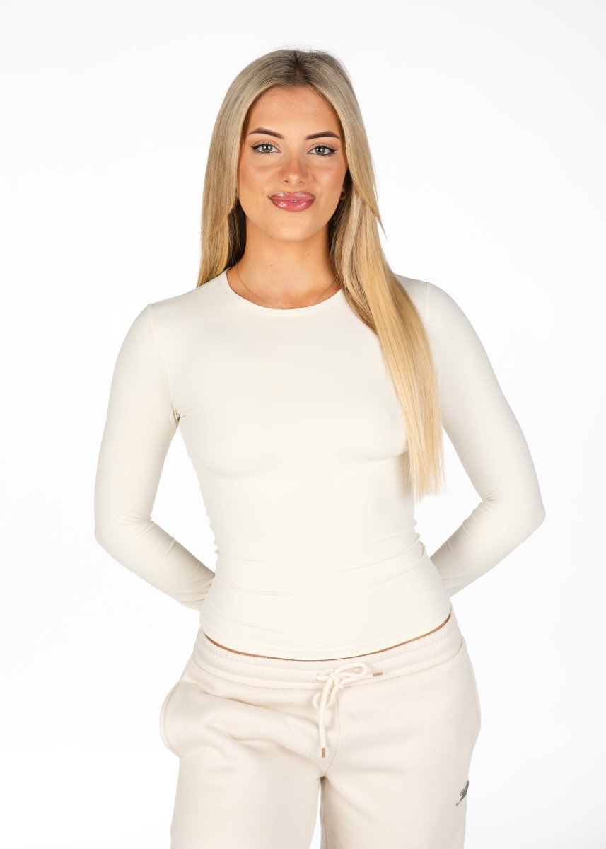 Kikiva Basic Tee Long Sleeve - Cream - Kikiva Collection