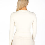 Kikiva Basic Tee Long Sleeve - Cream - Kikiva Collection