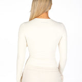 Kikiva Basic Tee Long Sleeve - Cream - Kikiva Collection
