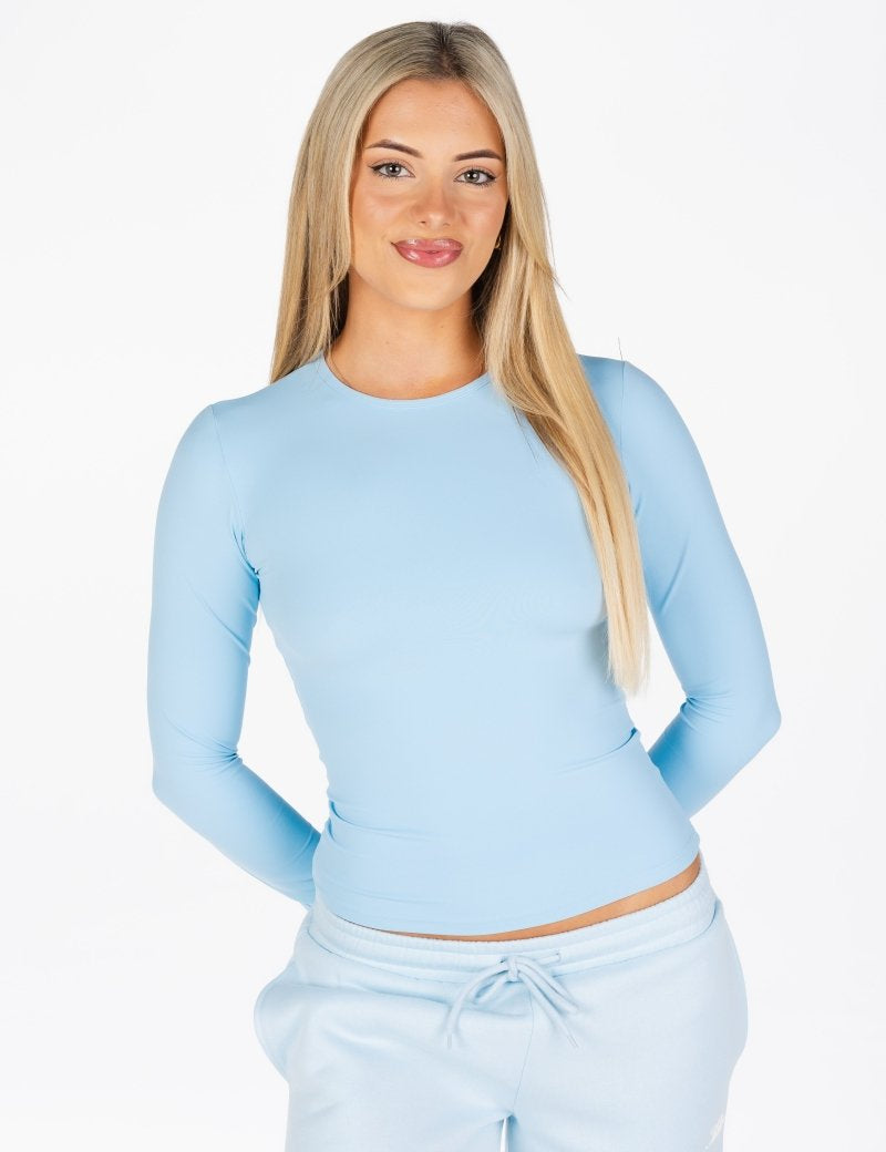 Kikiva Basic Tee Long Sleeve - Light Blue - Kikiva Collection