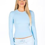 Kikiva Basic Tee Long Sleeve - Light Blue - Kikiva Collection