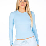 Kikiva Basic Tee Long Sleeve - Light Blue - Kikiva Collection