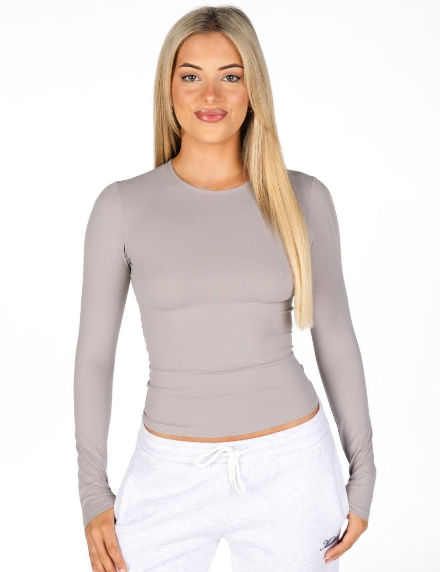 Kikiva Basic Tee Long Sleeve - Light grey - Kikiva Collection