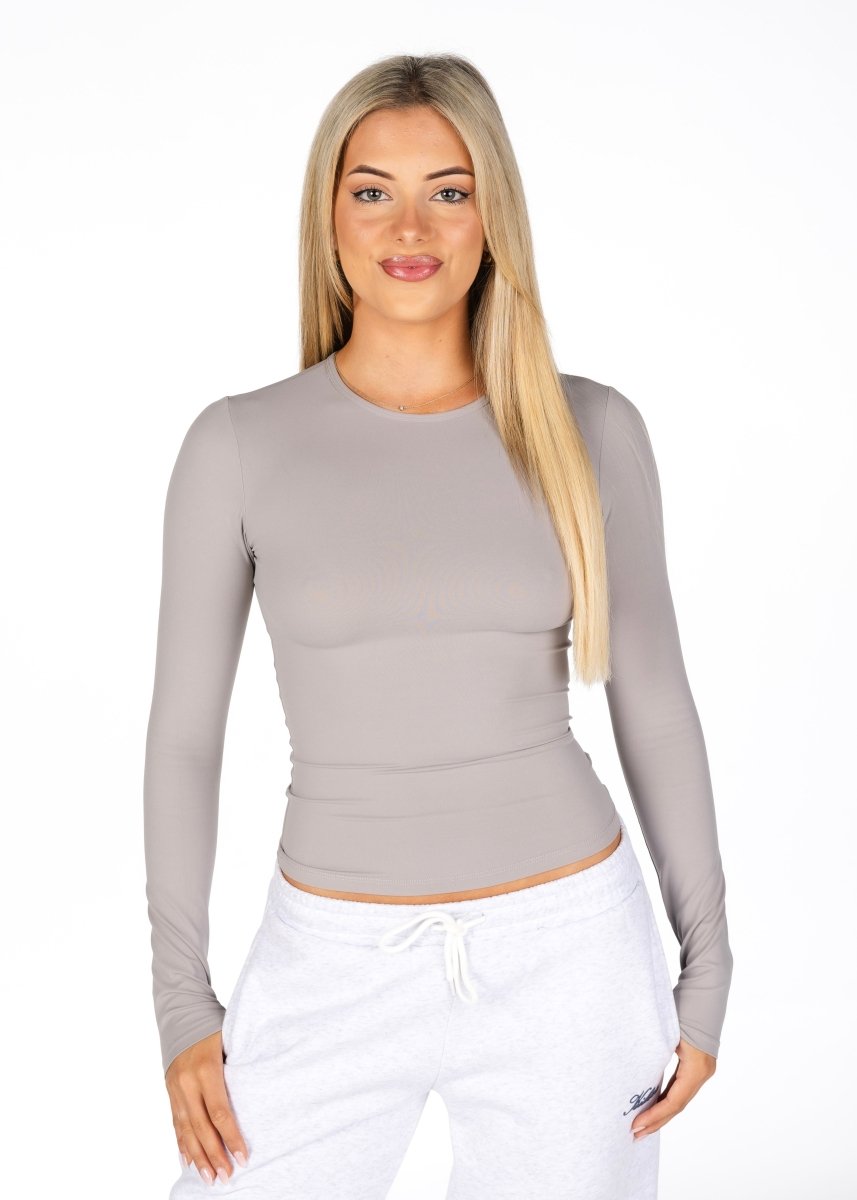 Kikiva Basic Tee Long Sleeve - Light grey - Kikiva Collection