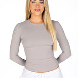Kikiva Basic Tee Long Sleeve - Light grey - Kikiva Collection
