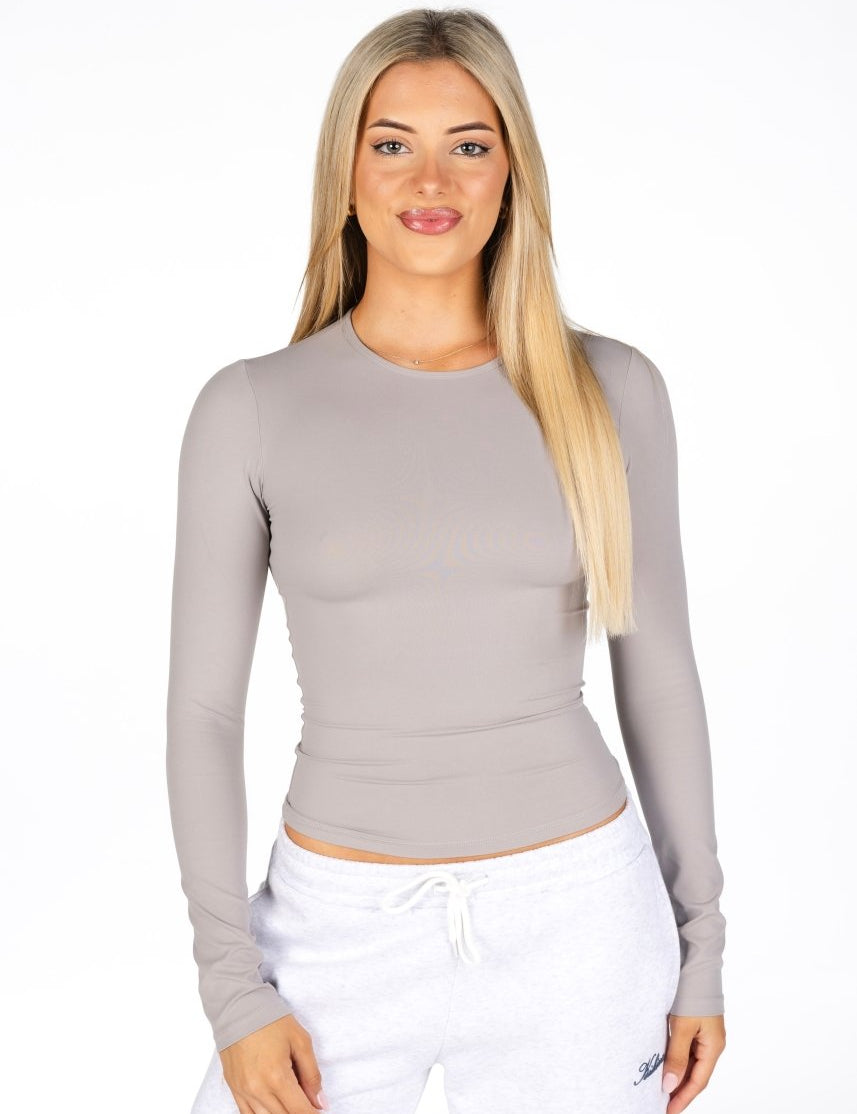Kikiva Basic Tee Long Sleeve - Light grey - Kikiva Collection
