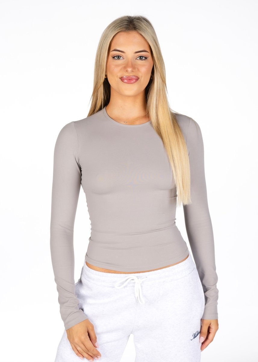 Kikiva Basic Tee Long Sleeve - Light grey - Kikiva Collection