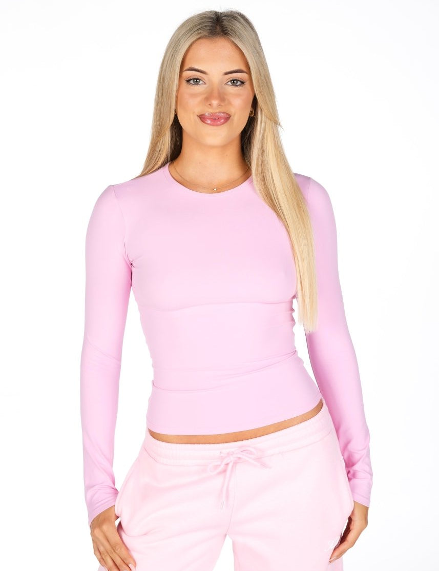 Kikiva Basic Tee Long Sleeve - Light Pink - Kikiva Collection