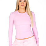 Kikiva Basic Tee Long Sleeve - Light Pink - Kikiva Collection