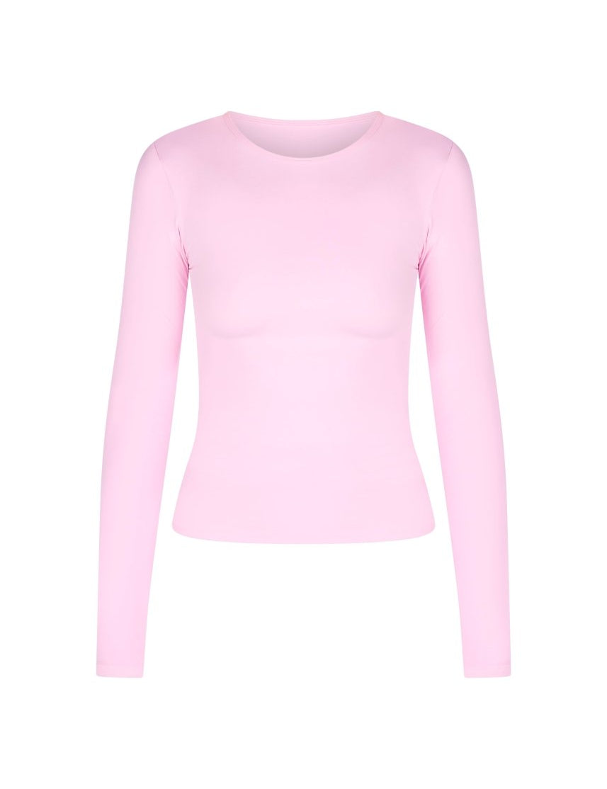 Kikiva Basic Tee Long Sleeve - Light Pink - Kikiva Collection