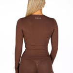 Kikiva Basic Tee Long Sleeve - Mocha Brown - Kikiva Collection