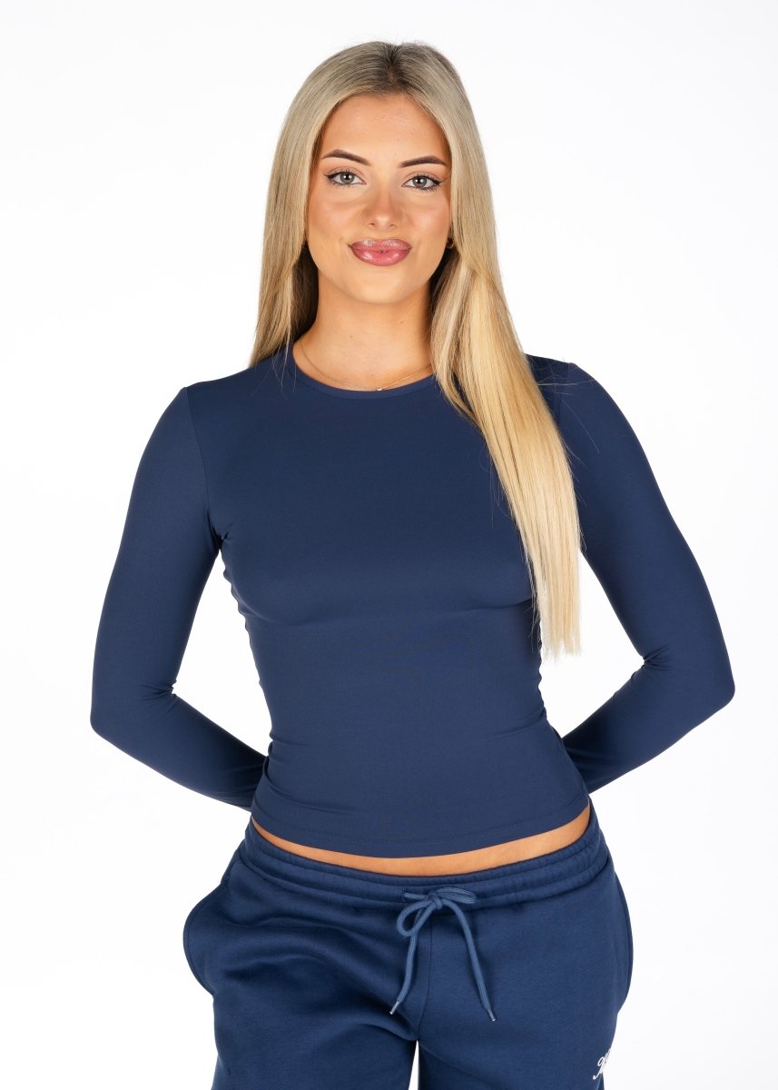 Kikiva Basic Tee Long Sleeve - Navy - Kikiva Collection
