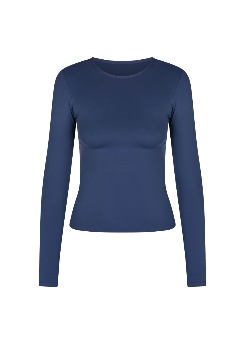 Kikiva Basic Tee Long Sleeve - Navy - Kikiva Collection