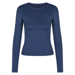 Kikiva Basic Tee Long Sleeve - Navy - Kikiva Collection