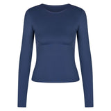 Kikiva Basic Tee Long Sleeve - Navy - Kikiva Collection