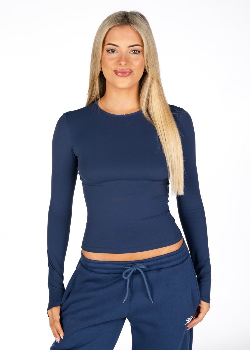 Kikiva Basic Tee Long Sleeve - Navy - Kikiva Collection