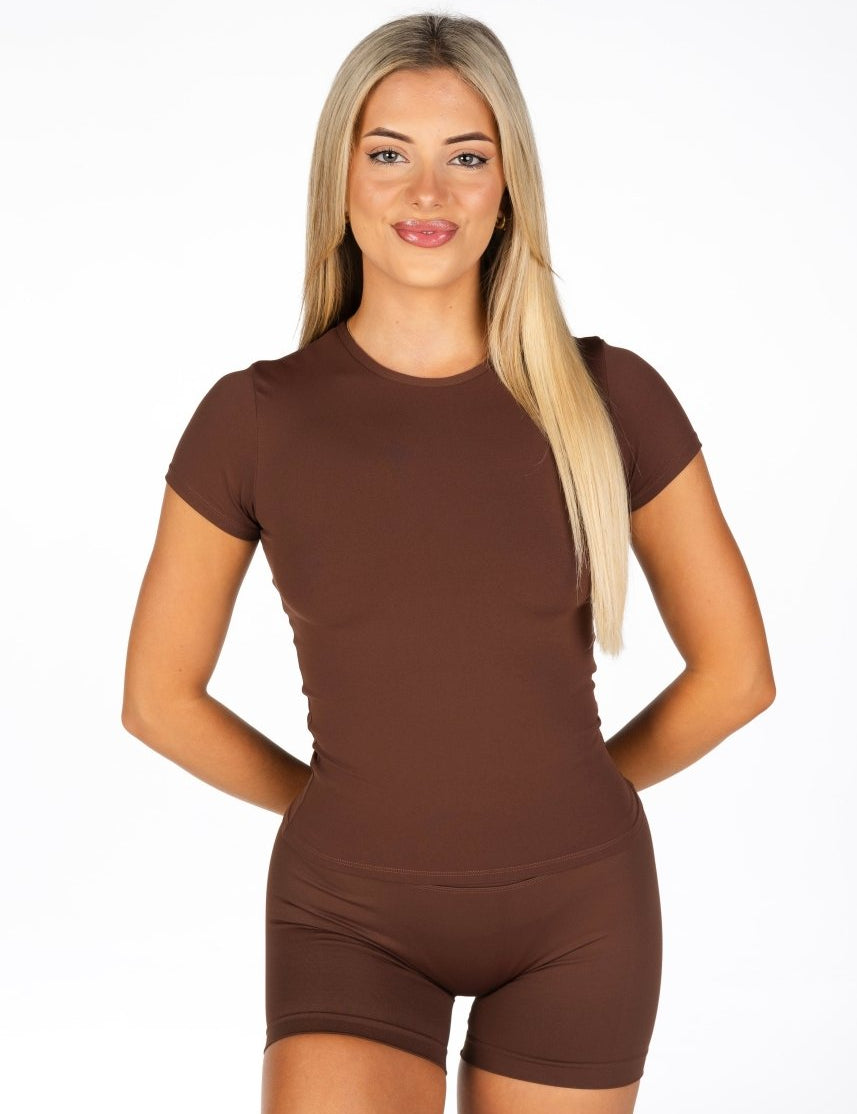 Kikiva Basic Tee - Mocha Brown - Kikiva Collection