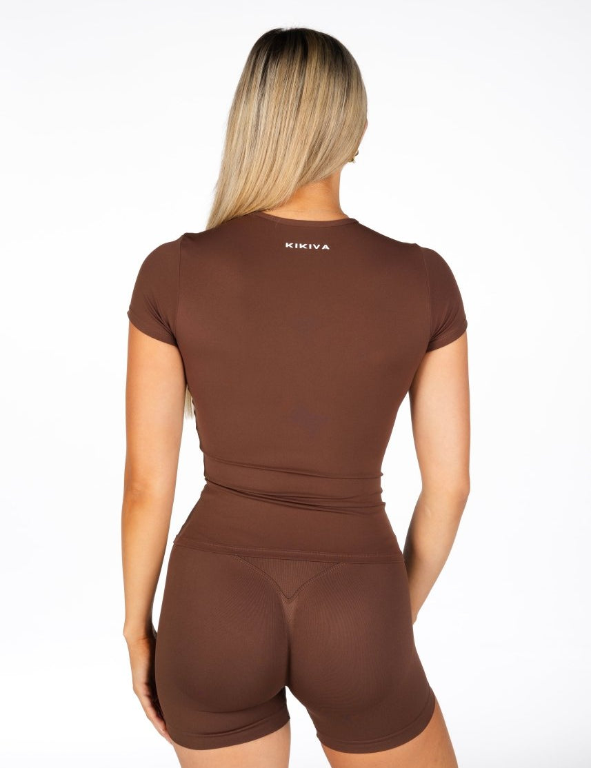 Kikiva Basic Tee - Mocha Brown - Kikiva Collection