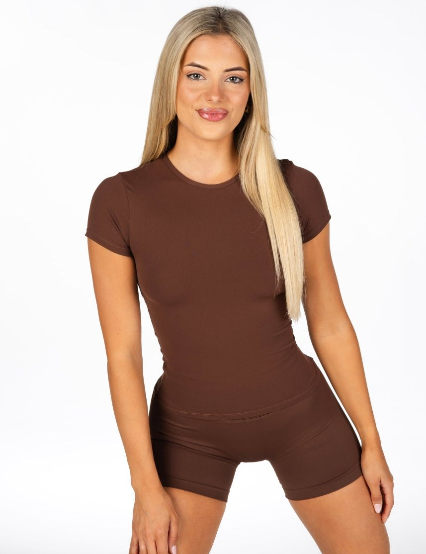 Kikiva Basic Tee - Mocha Brown - Kikiva Collection