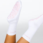 Kikiva 'Bow' Pilates Grip Socks - Baby Pink - Kikiva Collection