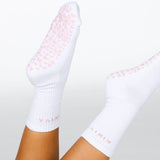 Kikiva 'Bow' Pilates Grip Socks - Baby Pink - Kikiva Collection