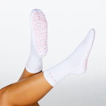 Kikiva 'Bow' Pilates Grip Socks - Baby Pink - Kikiva Collection