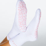 Kikiva 'Bow' Pilates Grip Socks - Baby Pink - Kikiva Collection