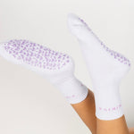 Kikiva 'Bow' Pilates Grip Socks - Baby Purple - Kikiva Collection