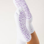 Kikiva 'Bow' Pilates Grip Socks - Baby Purple - Kikiva Collection