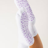 Kikiva 'Bow' Pilates Grip Socks - Baby Purple - Kikiva Collection