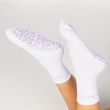 Kikiva 'Bow' Pilates Grip Socks - Baby Purple - Kikiva Collection