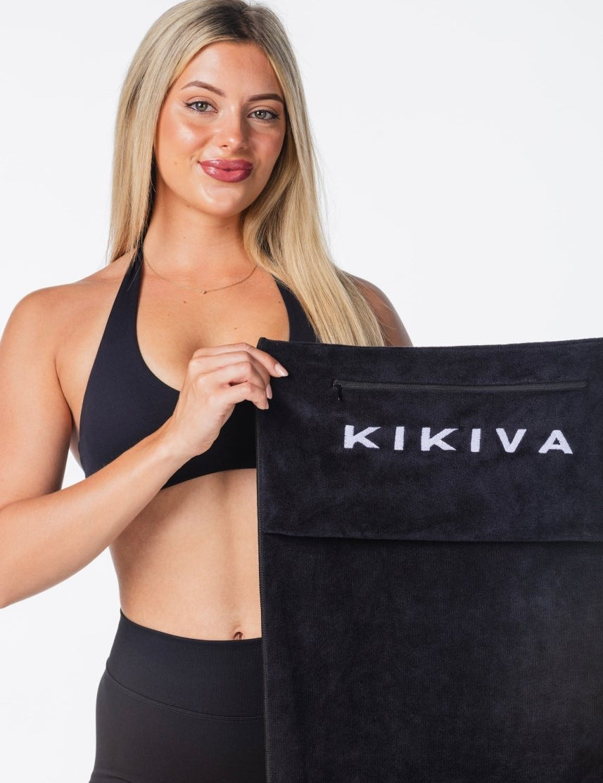 Kikiva Gym Towel - Black - Kikiva Collection