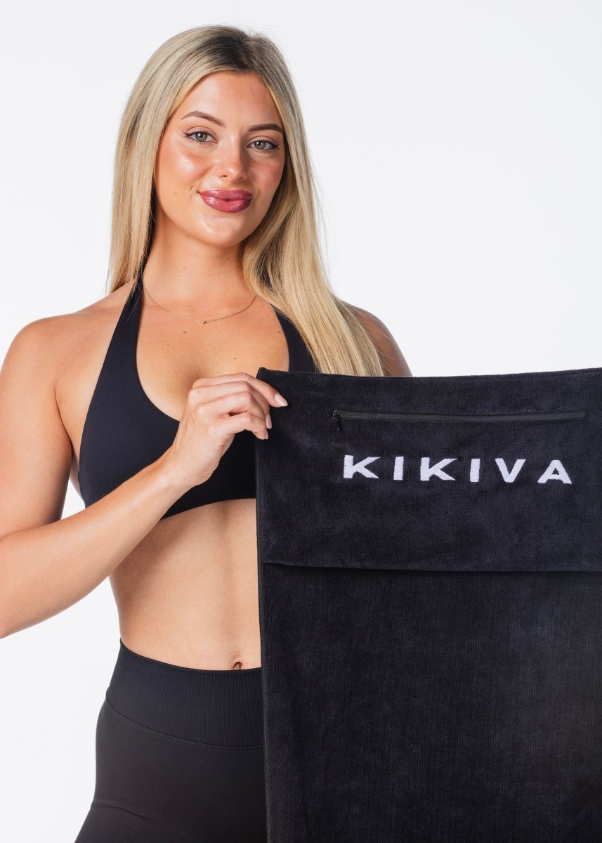 Kikiva Gym Towel - Black - Kikiva Collection