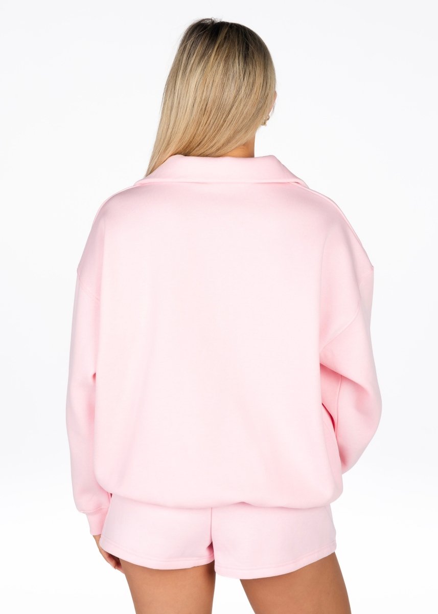 ‘Kikiva’ Lounge Quarter Zip - Baby Doll - Kikiva Collection