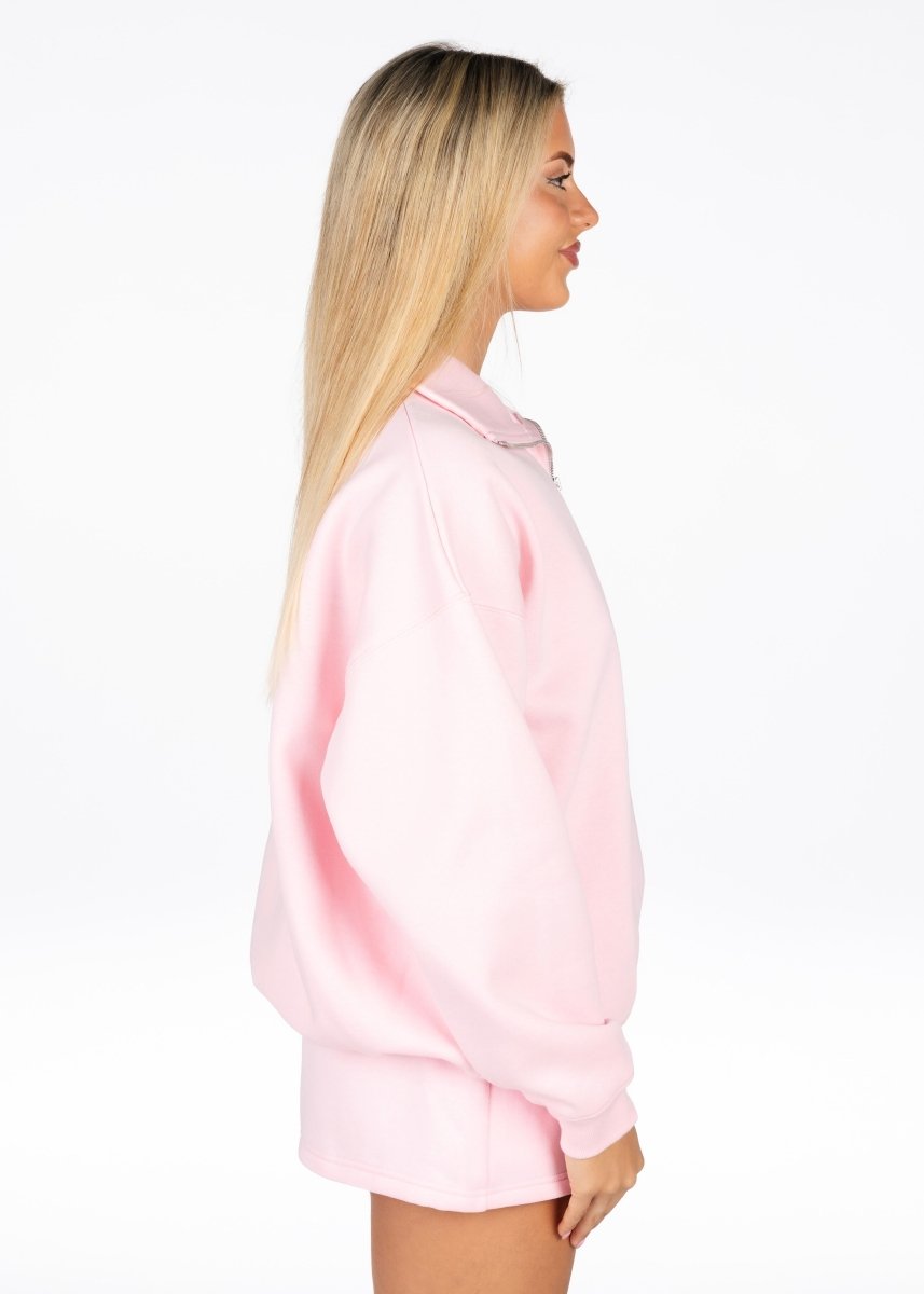 ‘Kikiva’ Lounge Quarter Zip - Baby Doll - Kikiva Collection