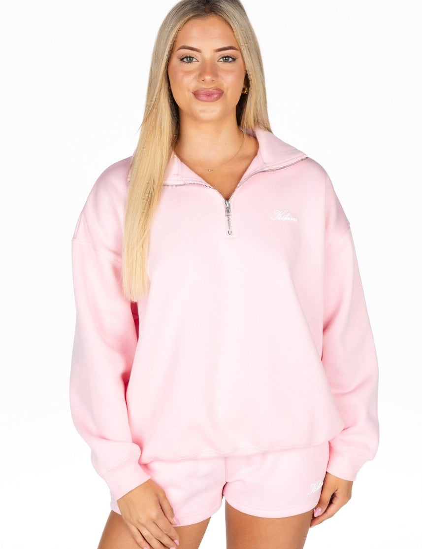‘Kikiva’ Lounge Quarter Zip - Baby Doll - Kikiva Collection