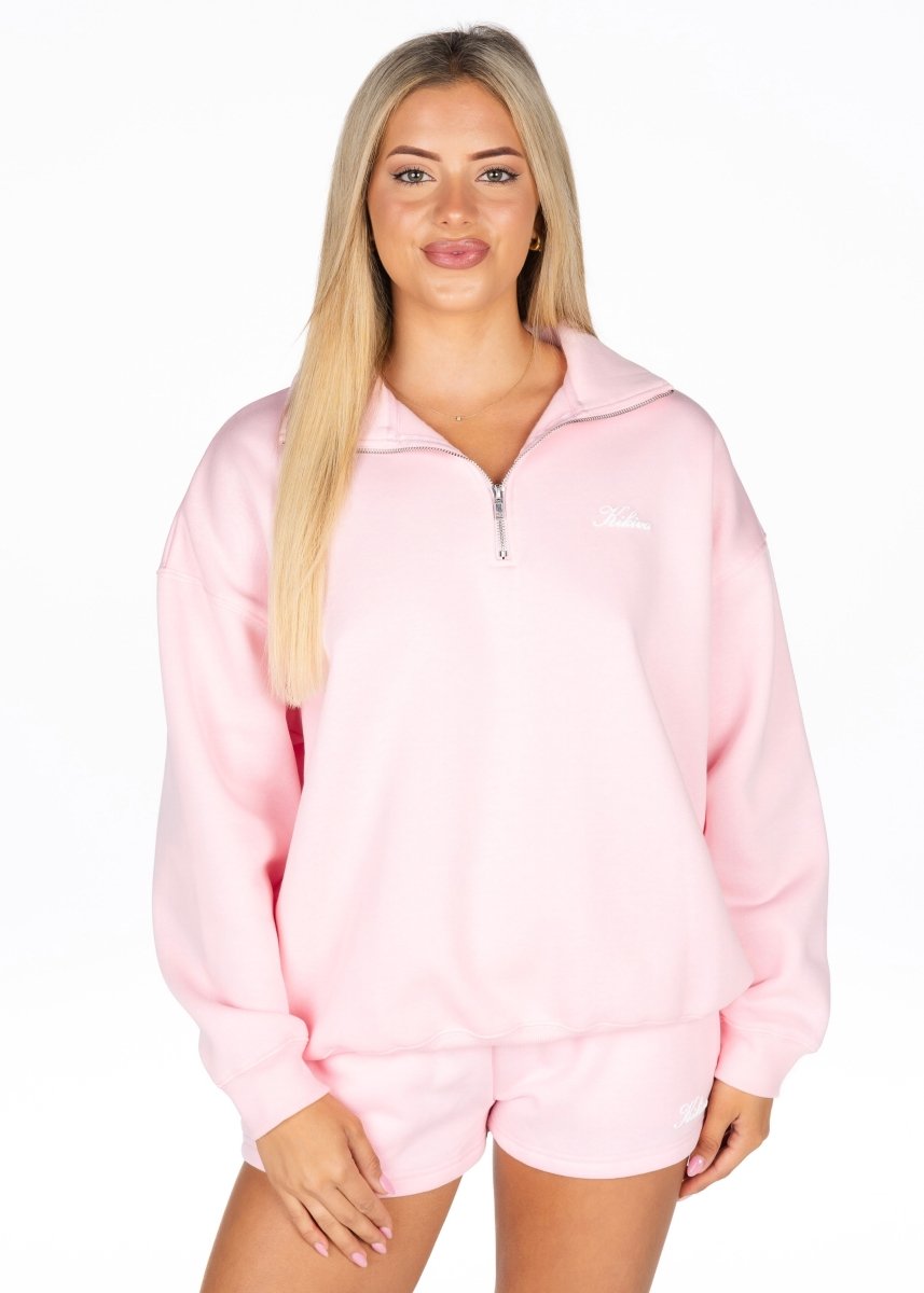 ‘Kikiva’ Lounge Quarter Zip - Baby Doll - Kikiva Collection