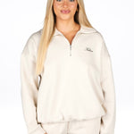 ‘Kikiva’ Lounge Quarter Zip - Cream - Kikiva Collection