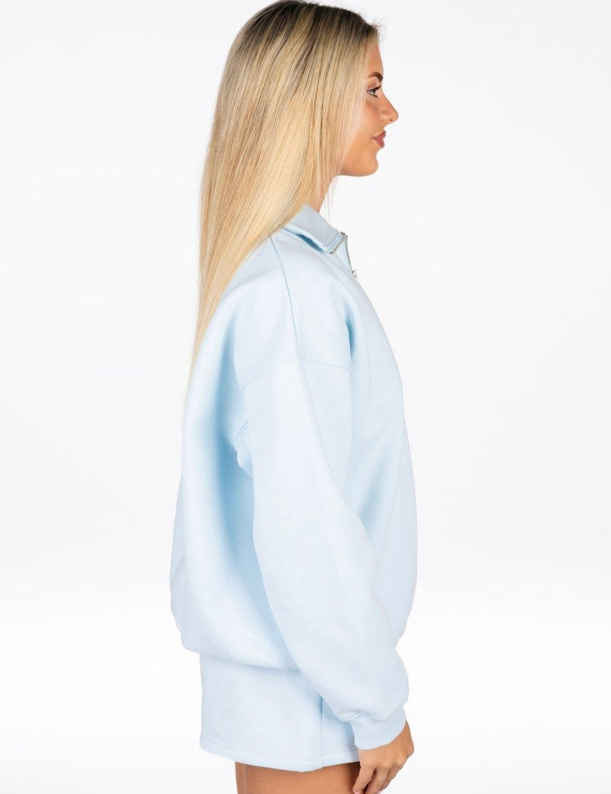 ‘Kikiva’ Lounge Quarter Zip - Ice Baby - Kikiva Collection